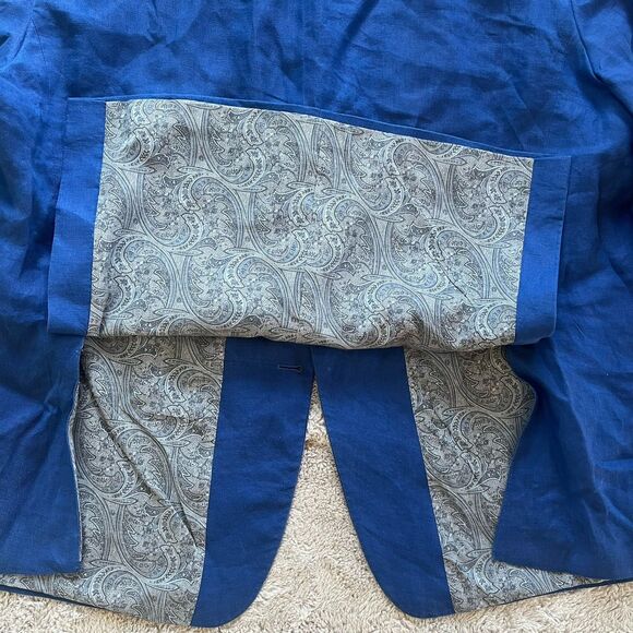 Ralph Ralph Lauren Men’s 100% Linen Blazer Jacket Blue Size 50R Paisley Lining - Picture 7 of 7